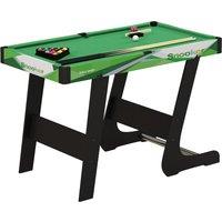SPORTNOW 104cm Folding Pool Table with Cues, Balls, Chalk, Triangle, Brush, Green