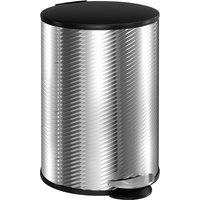 HOMCOM 20L Kitchen Pedal Bin, Stainless Steel Bin with Soft-close Lid, Silver, Silver