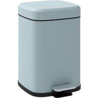 HOMCOM 12L Kitchen Pedal Bin, Metal Rubbish Bin with Soft-close Lid, Light Green, Green