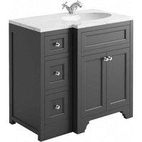 Harrogate Carrarra White 910 x 530mm Countertop & Basin, White