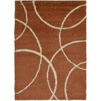 Snug Bubbles Terracotta Ivory 120X170cm Rug, Orange