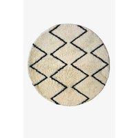Snug Zig-zag Mono 100cm Circle Rug, Multi
