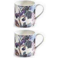 Mm Living Set Of 2 Julia White Bone China Mug 9 X 9Cm, Multi