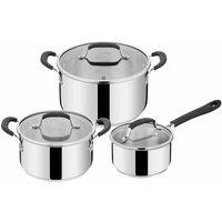 Tefal Jamie Oliver Home Cook 3Pc Set 16Cm Saucepan 20Cm 24Cm Stewpots Lids Note Labelled As 6Pc Set