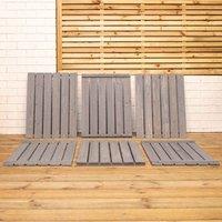Samuel Alexander Pack Of 6 Grey Washed Back Panels Only For Sa-bins Triple Bin Storage, Grey