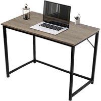 House Of Home Desk Computer Pc Laptop Home Office Work Desk 100Cm Study Grey Rustic Style, Grey