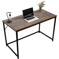 House Of Home Desk Computer Pc Laptop Home Office Work Desk Study Brown Rustic Style 120Cm, Brown
