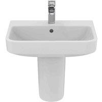 Ideal Standard I.life B 55Cm 1 Taphole Basin And Semi-pedestal Pack, White