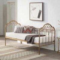 Slumberworx Knebworth French Shabby Chic Living Room Bedroom Brass Metal Day Bed Frame