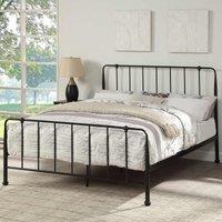 Slumberworx Hitchin Black Metal Industrial Bed Frame - Small Double