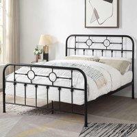 Slumberworx Ware Black Metal Victorian Industrial Bed Frame - Double