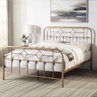 Slumberworx Ware Brass Metal Victorian Industrial Bed Frame - King