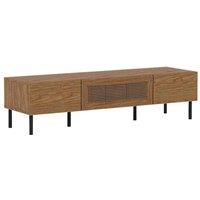 Kudl TV Cabinet 1.4M - Mid Oak, Brown