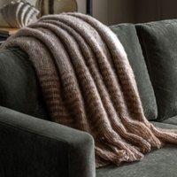 Crossland Grove Mindi Fringe Throw Brown & Natural 1300X1700Mm