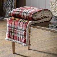 Crossland Grove Latinatartan Sherpa Throw Red 1520X1770Mm