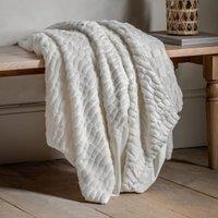 Crossland Grove Genoa Fur Throw Cream 1300X1700Mm