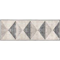 Hug Rug Eco-washable Chevron Charcoal 75X220, Grey
