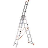 3.6M Tb Davies Genia Aluminium Professional Combination Ladder, Silver