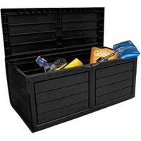Neo 320 Litre Black Plastic Waterproof Outdoor Garden Storage Box, Black