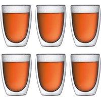 Bodum Pavina Set Of 6 Double Wall Glass 0.35L - Clear, Clear