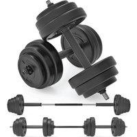 Body Revolution Vinyl Weights Dumbbell Set Home Gym 50Kg, Black