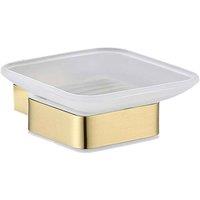 Aquarius Ft Series Soap Dish And Holder In Brushed Brass, Gold