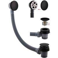 Aquarius Ft Series Easy Clean Click Clack Bath Waste And Overflow In Black, Black