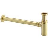Aquarius Ft Series Modern Basin Bottle Trap In Brushed Brass, Gold
