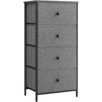 Songmics Storage Unit With 4 Fabric Drawers classic Grey And Classic Black
