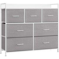 Songmics 7 Fabric Drawers With Handles Dove Grey And Cloud White