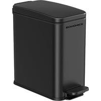 Songmics 1.3 Gallon Small Trash Bin With Lid black, Black