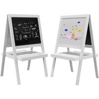 Aiyaplay 2-in-1 Double-sided Easel For Kids, With Storage Shelf- Blue, White