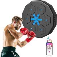 HOMCOM Sportnow Smart Music Boxing Machine With Bluetooth Connection And Led Light, Black