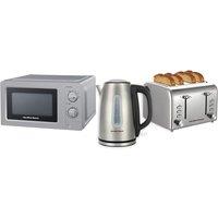 Hamilton Beach Rise Kettle Toaster & Microwave Set, Silver