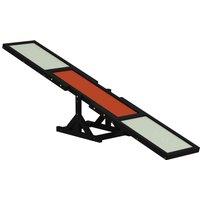 PawHut Wooden Pet Seesaw For Big Dogs With Anti-slip Surface, Black, Black