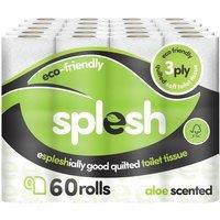 Splesh Toilet Roll Eco-friendly Soft & Quilted Aloe Vera 60 Rolls, White