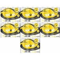 Splesh Quilted Luxury Fresh Lemon Fragrance 3 Ply Toilet Tissue Paper 84 Rolls, White