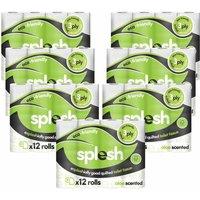 Splesh By Cusheen Quilted Luxury Aloe Vera 3 Ply Toilet Tissue Paper 84 Rolls, White
