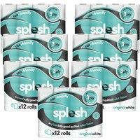 Splesh By Cusheen Quilted Luxury White 3 Ply Soft Toilet Tissue Paper 84 Rolls, White