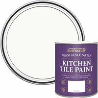 Rust-oleum Ro Kitchen Tile Paint Satin Chalk White 750Ml, White