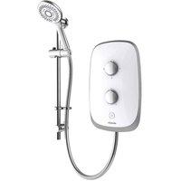 Aqualisa Evolve 8.5Kw Electric Shower W Adjustable Head - White Satin Silver, White