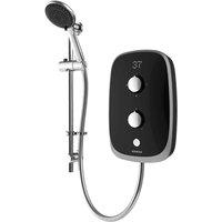 Aqualisa Evolve 10.5Kw Electric Shower W Adjustable Head - Black Satin Silver, Black