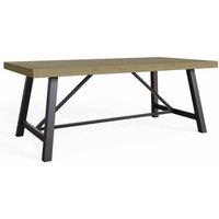 FW Style Lowry 2M Dining Table Driftwood Lacquered Solid Reclaimed Pine, Brown