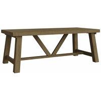 FW Style Saltash 2M Fixed Top Dining Table - Solid Reclaimed Natural Pine, Brown