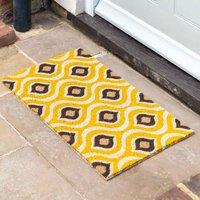 Crossland Grove Siena Ochre And Natural Coir Doormat 400X700Mm, Yellow