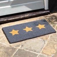Crossland Grove Galway Triple Star Coir Doormat 400X700Mm, Grey