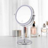 Showerdrape Iris 5X Magnifying Chrome Vanity Mirror With Led Light, Silver