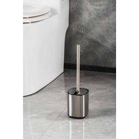 Showerdrape Echo Collection Stainless Steel Satin Toilet Brush & Holder