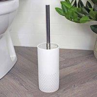 Showerdrape Chantilly White Collection Toilet Brush & Holder