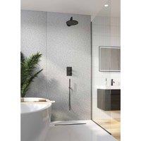 Showerdrape Tranquil Pale Blue Sparkle Collection 3 Piece Bathroom Accessory Set, Blue
